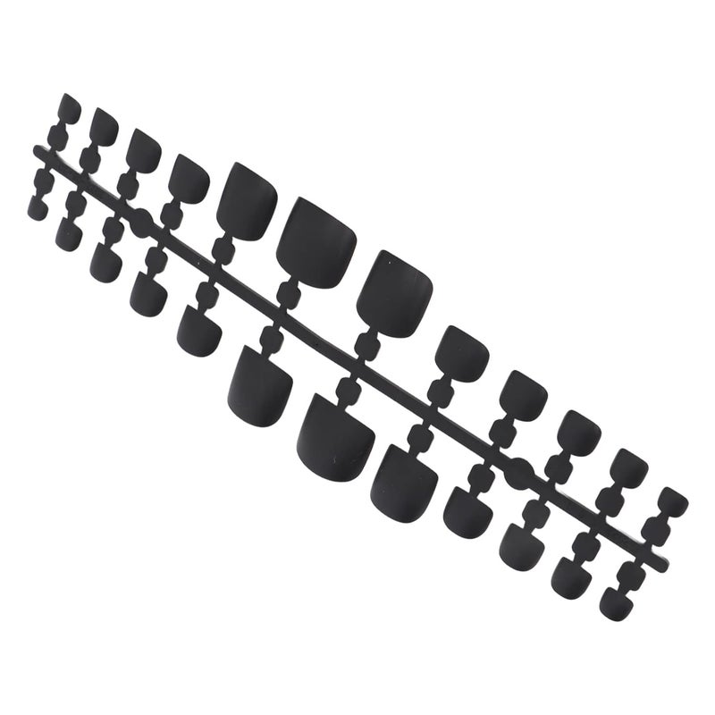 Black Artificial Toe Nails Full Cover 240pcs ABS Breathable Manicure Salon - Image 4